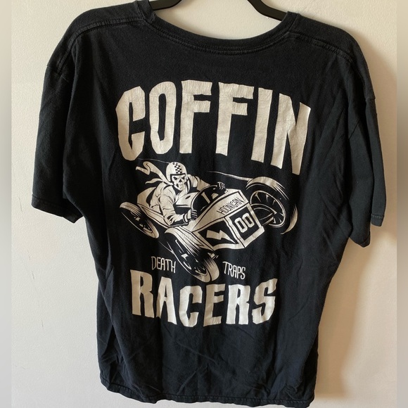 Vintage Hoonigan Coffin Racers T Shirt Black Men’s Large - Picture 3 of 4